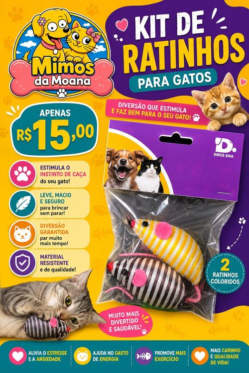 Kit de Ratinhos para Gatos