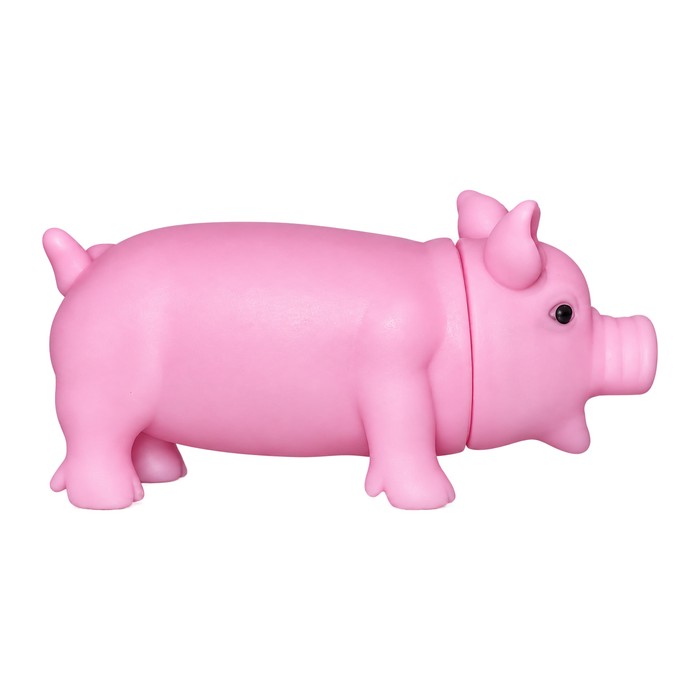 Porquinho de brinquedo que faz barulho de porco ao apertar