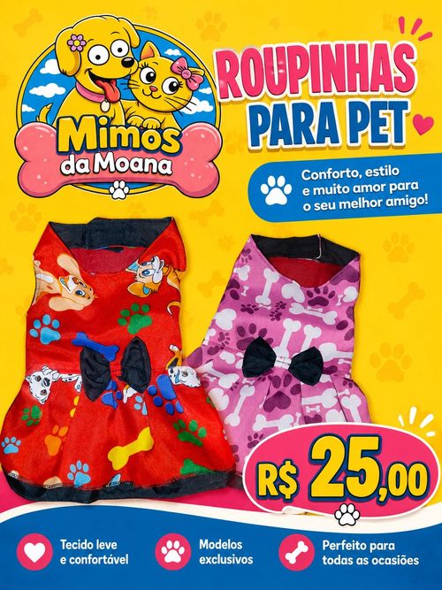 Vestido Estampado para Pet